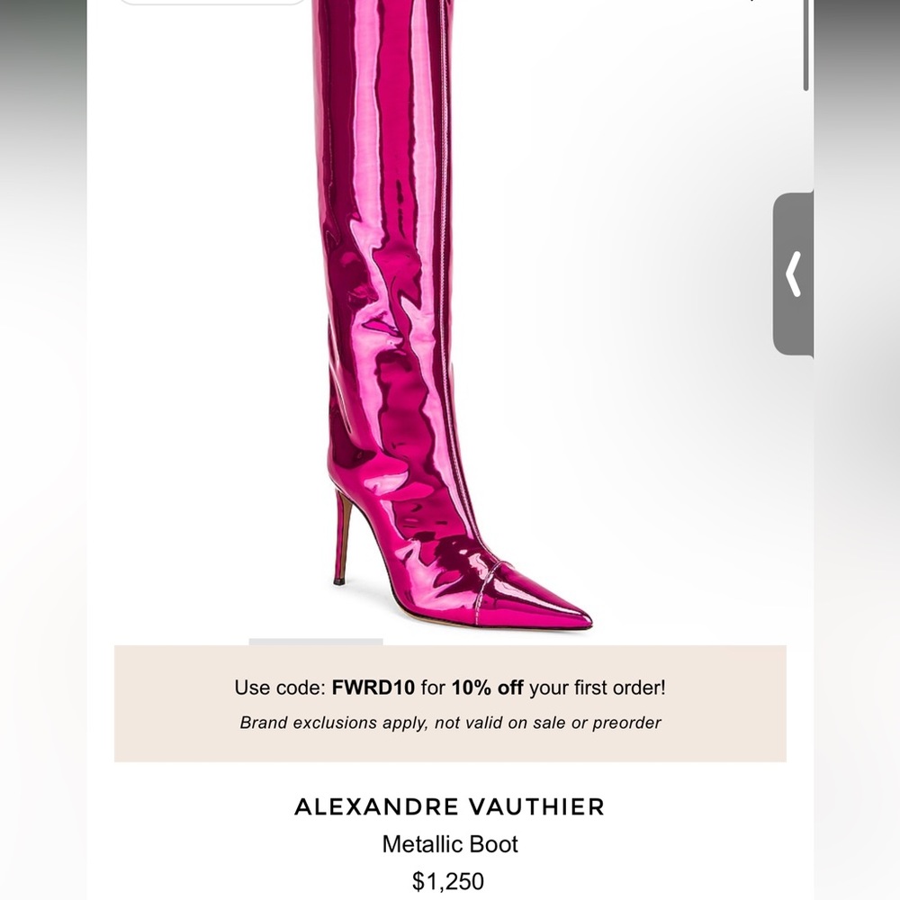 BRAND NEW Alexandre Vauthier Metallic Boot